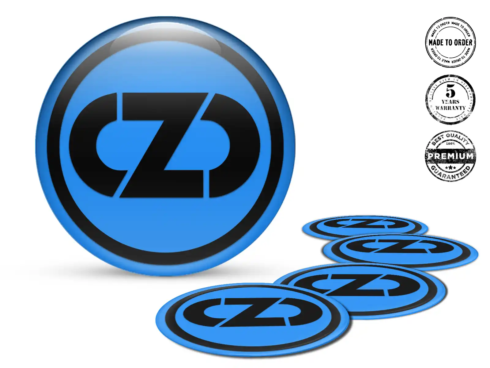 OZ Aufkleber auf Felgen Hochwertige Dome-Labels